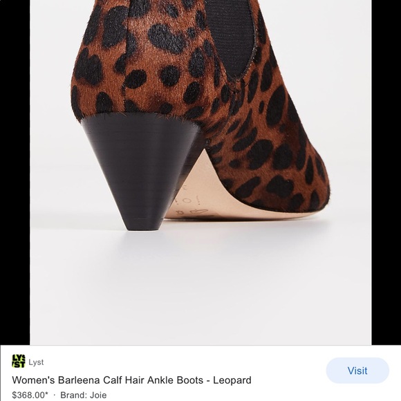 Joie Barleena leopard calf hair CHELSEA ankle bootie - Picture 15 of 16